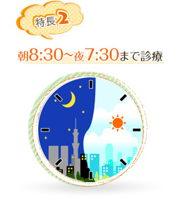 朝8:30~夜7:30まで診療